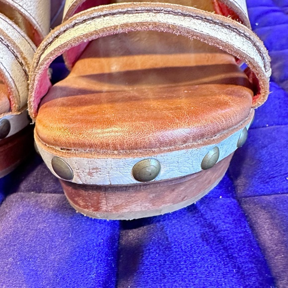 BedStu Princess Studded Leather Platform Wedge in White 🤍 - Picture 4 of 10